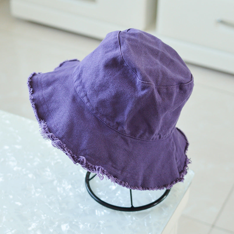 Wholesale Simple Casual Edged Basin Foldable Washable Cloth Hat